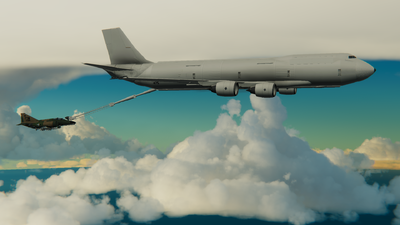 KZ-33 Stratotanker refueling an F-52 Kargadan