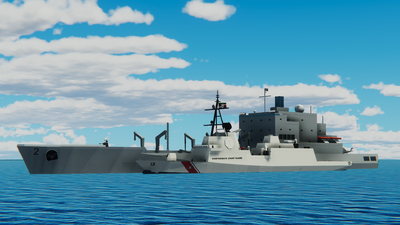 ZSNS Albert N. Yosif (T-AO-2) replenishing ZNS Hamilton T. Thratcher (FFCG-113), an Orion-Class Frigate