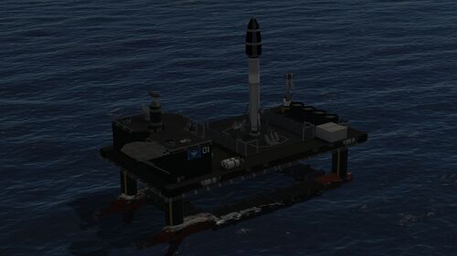 "Hook" 0-1 Sea Launch Platform, Back Side Shot