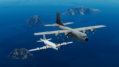 Marine C-24 Mastodon refueling a ZP-6 Antares