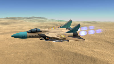 Iroan Z-41E (upgraded from B) of the Khwaraz Provincial Squadron, in JANAF service as the QV-14