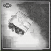 Bombsight footage of B-52Js dropping bombs in Kafrica during Operation Red Rocket, 2205.